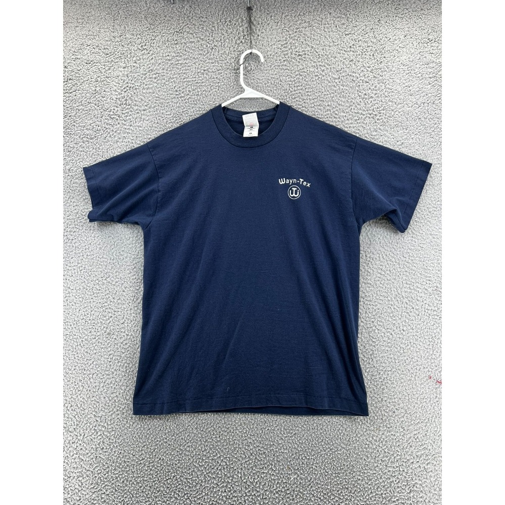 Vintage Blue Fruit of the Loom "BEST" T-shirt Adult L Wayn Tex Single Stitch USA